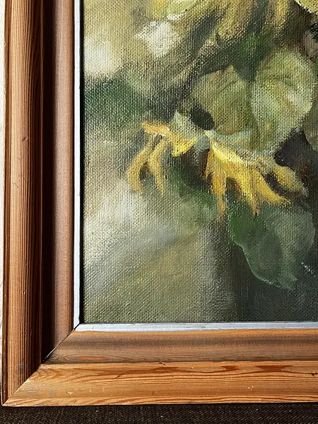 Image of "Sunflowers" by Анатолій Пономаренко, size: 60х50, made of Oil on hardboard, painting medium Photo 4 of 12.