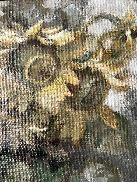 Image of "Sunflowers" by Анатолій Пономаренко, size: 60х50, made of Oil on hardboard, painting medium Photo 9 of 12.