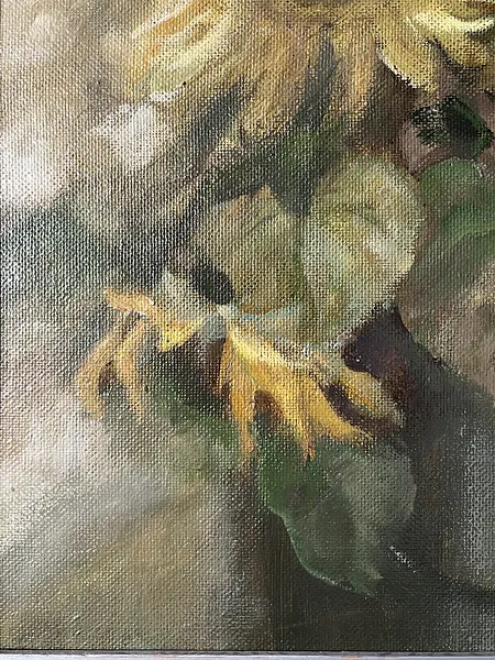 Image of "Sunflowers" by Анатолій Пономаренко, size: 60х50, made of Oil on hardboard, painting medium Photo 10 of 12.