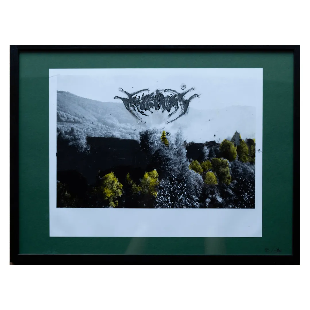 Image of The Carpathians by Sashko Seliuk, size: 24х30, made of analog photo with graphic decoration, analog photography medium, from Lutsk, part of the Nature and Urban series