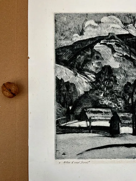 Image of Summer in the village of Yamni by Зеновій Кецало, size: 29,5х39, made of etching (print from a copper plate), etching medium, from Lutsk, priced at $300 Photo 7 of 12.