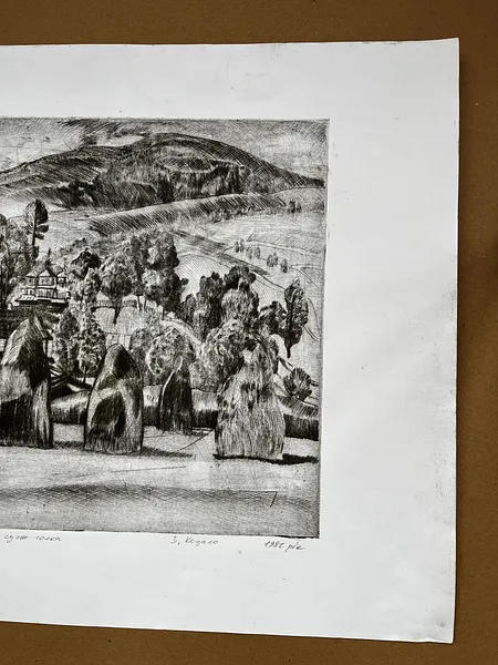 Image of Boykivske village by Зеновій Кецало, size: 30х42 см, made of etching (print from a copper plate), etching medium, from Lutsk, priced at $50 Photo 5 of 9.